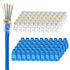 UTP RJ45 Connectors, Cat6 Pass Through Plugs 50-Pack with Strain Relief Boots for Solid or Standard Ethernet Cables,