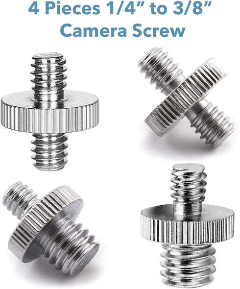 8PCS 1/4 Inch to 3/8 Inch Male Camera Screw Mount Adapter, Tripod Screw Adapter Set