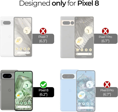 ArmorSuit 3 Pack Glass Screen Protector for Google Pixel 8, Tempered Glass MilitaryShield Case Friendly with Alignment