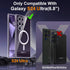 Samsung Galaxy S24 Ultra Case - 3 in 1 Magnetic, Crystal Clear, Mil-Grade Shockproof, No-Yellowing, with 2X Screen