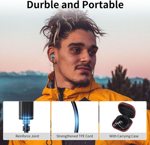 COOYA USB C Headphones, Type C Wired Earbuds with Bass Stereo, Noise Canceling Earphones for iPhone 15 Pro, iPad 10,