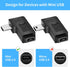 UCEC USB 2.0 Adapter Plug - Mini USB to Mini USB, Left and Right Angle, Pack of 2