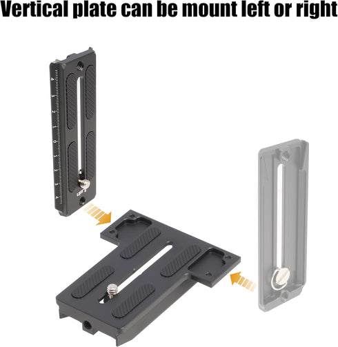 Fotga L-Shape Bracket Quick Release Mount Plate for Zhiyun Crane 2 3 LAB Weebill 2 3 Weebill-S, DJI Ronin SC2 RS2