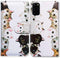 Case for Samsung S20 Plus - White Black Cute Cats Leather Flip Phone Case Wallet Cover with Card Slot Holder
