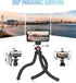 GooFoto 7 Phone Tripod, Flexible Tripod for iPhone, Android Cell Phone and Camera, Portable Small Tripod with Aluminum