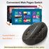SANWA 2.4G Wireless Ergonomic Mouse, Optical Vertical Ergo Mice for Small Hands, 800/1200/1600 DPI, Black