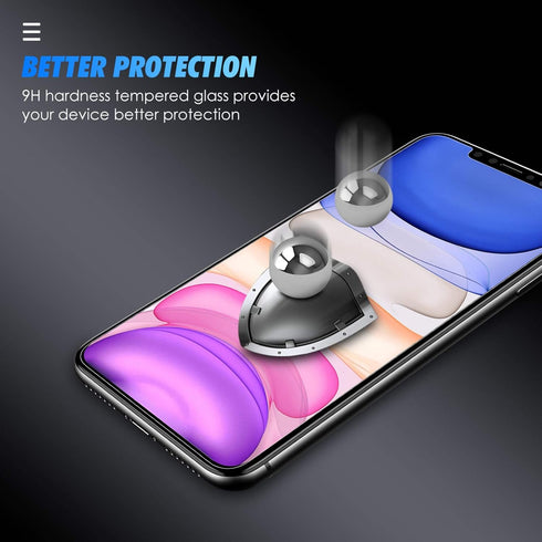 SPARIN Tempered Glass Screen Protector for iPhone 11/XR 6.1" - 4 Pack with Alignment Frame