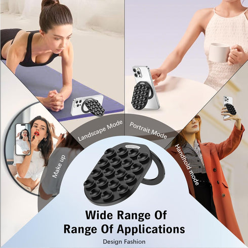 Grippopso 17 16 15 14 13 12 Magnetic Phone Grip Holder for MagSafe Phone Grip, Magnetic Suction Cup Phone Grip Holder