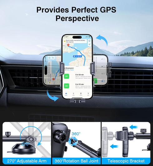 Kaistyle Wireless Car ChargerOne Hand Manual Clamping Fast Wireless Charger for Car Phone Holder Mount Charger Phone