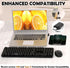 MOFII 104 Wireless Keyboard and Mouse Combo, Keys Full-Size Retro Round Keys Typewriter Keyboards Ergonomic Keyboards