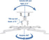 Full Motion Universal Projector Ceiling Mount Bracket with Adjustable Extendable Arms, Rotating Swivel Tilt for Home