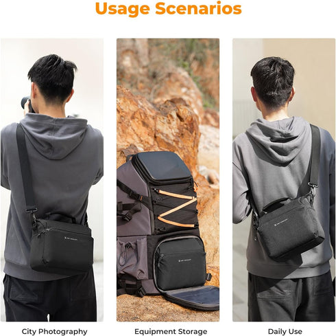 K&F Concept Small Camera Sling Bag, Crossbody Case for DSLR/SLR, Cute Compact Shoulder Photography Bag