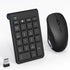 Tioleje Wireless Mouse and Number Pad Combo - 22 Key USB Keypad and