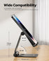Nulaxy 2 Pack Dual Folding Cell Phone Stand, Fully Adjustable Desktop Phone Holder Cradle for iPhone 15 14 13 12