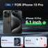 Beasyjoy Waterproof Case for iPhone 15 Pro, Metal Heavy Duty Full Body Protective Case with Built-in Screen Protector,