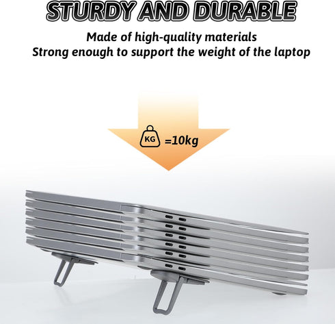 Bewudy 2 Pcs Portable Keyboard Riser, Dual Tilt Angle Adjustment Foldable Laptop Riser, Self-Adhesive Mini Laptop Stand