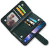 Asuwish Wallet Case for Samsung Galaxy S8 Active - Dark Green, with Tempered Glass Protector & Flower Flip Card Holder.