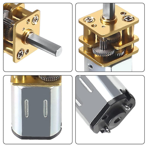 Coliao 3pcs 12V 30RPM N20 3mm DC High Torque Speed Reduction Motor Shaft Mini Metal Gearwheel Gear Motor with Metal