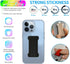 Cell Phone Finger Grip Strap Holder for Hand, Finger Strap Phone Holder, New Slim Finger Loop Selfie Grip Compatible with Most Smartphones - 3Pack(Black)