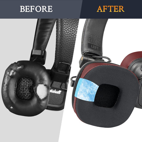 SOULWIT Cooling Gel Replacement Ear Pads for Marshall Major I/II/III/IV/V Headphones, Noise Isolation Foam