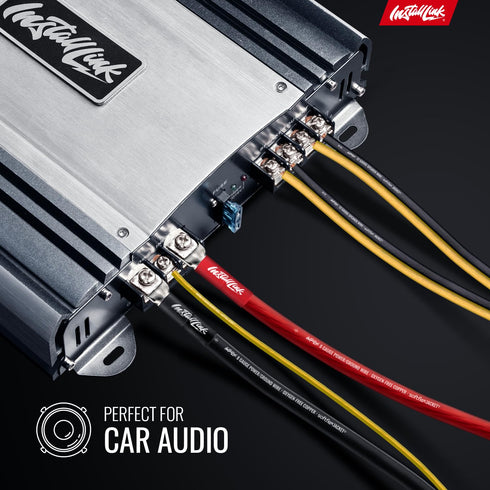 Install Link 12 AWG Gauge Speaker Wire Cable (100 Feet) Stereo, Car or Home Theater, CCA