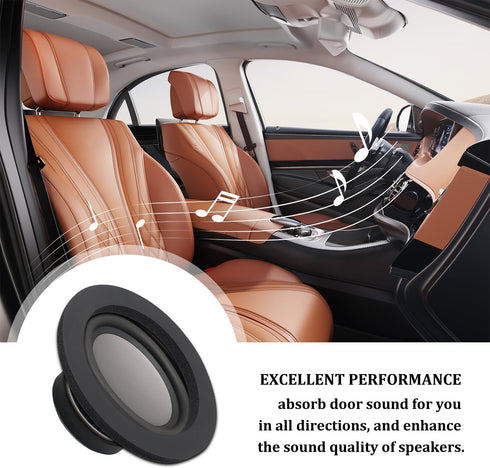 4PCS 6.5" Speaker Foam Enhancer Rings for Car Speakers, Universal Self-Adhesive