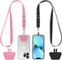 CACOE Phone Lanyard 2 Pack - Universal Crossbody Cell Phone Lanyards with 2× Adjustable Neck Strap, 4× Phone Patches