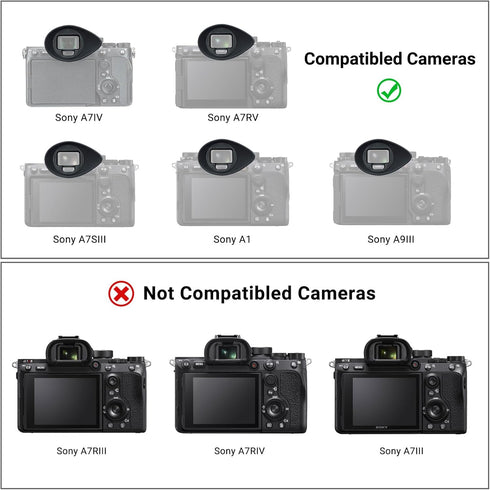 2 Pack FDA-EP21L A7IV A7RV Soft Silicone Camera Eyepiece Eyecup + Eyecup Eyepiece, Camera Viewfinder Eyeshade