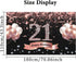 Trgowaul 21st Birthday Decorations - Rose Gold Backdrop 5.9 x 3.6 Ft for Women Happy 21st Banner