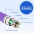 MFi Certified Lightning Cable 3.3ft for iPhone - Nylon Braided Charging Cord, Lightning to USB A, Blue.
