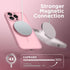 CAPRARO Magnetic iPhone 14 Pro Case, Peach Pink, Slim Shockproof Cover with Full Camera Protection & MagSafe