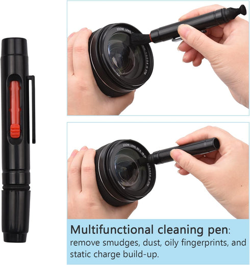 Andoer Multifunctional Cleaning Kit Lens Dust Blower Cleaning Pen Brush Microfiber Lens Cleaning Cloth for Camera