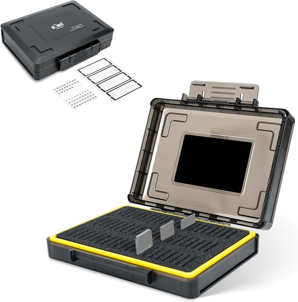 Kiwifotos 60 Slots SD Memory Card Case Holder, Water-Resistant & Anti-Shock Organizer for 60 SD/SDHC/SDXC Cards