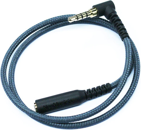 50cm Right Angle 4 Pole 3.5mm Male to 4 Pole 3.5mm Female Stereo Audio Extension Cable Adapter