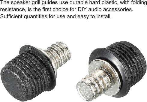 MECCANIXITY Speaker Grill Guides, Plastic and Metal, Dia 6mm, Pack of 12 for Speaker Parts Accessories