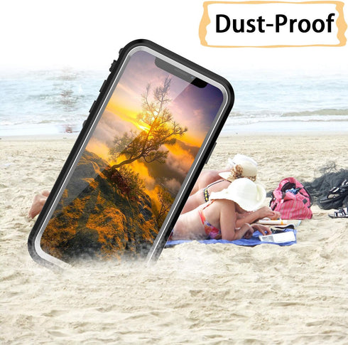Waterproof iPhone 11 Pro Max Case, Full Body Bumper Rugged Protection with Built-in Screen, Black