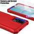 Ailiber Slim Rugged Case for Jitterbug Smart 4 & TCL 40T/40XL, Dual Layer, Shock-Absorbing TPU Bumper, Red.