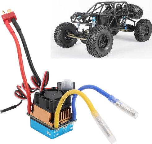 480A 480A 1/10 Drfeify Brushed Speed Controller ESC, RC ESC with Cooling Fan Waterproofing ESC for RC Car and Boat
