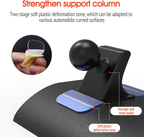 Car Phone Mount Without Magnetic, Stick On Dashboard 360° Rotatable Universal Cell Phone Holder with Ultra-Lock Quick