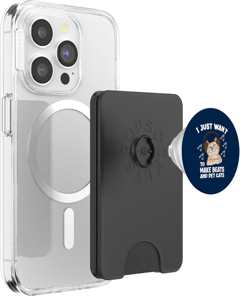 Funny Music Producer Designs For Music Lovers I Just Want to Make Beats Pet Cats Cat Lover Music Producer PopSockets