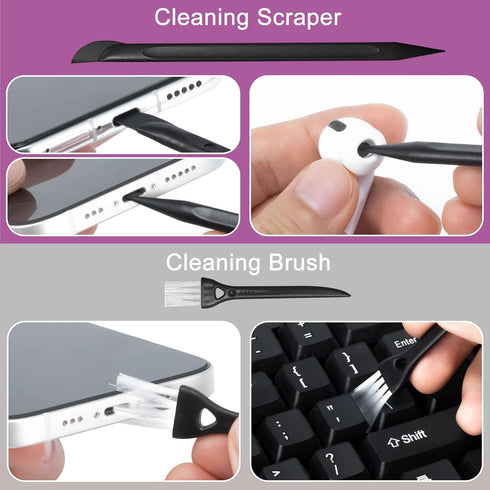 2Pcs Laptop Screen Monitor Cleaner Spray, Portable Phone Touchscreen and Car Screen Cleaning Kit for Cell Phones, Tablet