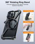 Z Case for iPhone 15 Pro, Frameless with Magsafe Kickstand, 360° Rotatable Magnetic Stand - Black