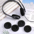 Ear Cushions Soft Foam Covers 50mm - 2" inch Diameter Replacement Sponge Cover Earpads for Most Standard Size Office Telephone Headsets, Headphones (Black) 12 Pack