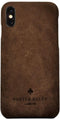 Porter Riley Leather Case for iPhone X/iPhone Xs - Chocolate Brown, Premium Genuine Leather Slimline Back Case