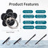 KINMINGZHU 4pcs Flower,360 180Angle Cell Phone Ring Stand,Cell Phone Ring Holder Rotate and Adjustable Metal Finger