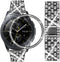 Dsytom Compatible with Samsung Galaxy Watch 42mm Band + Bezel, 20mm Diamond Strap Bracelet for Galaxy Watch 4 Classic