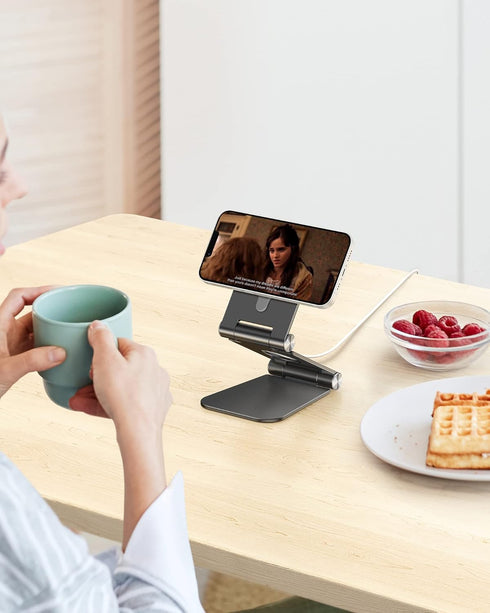 OMOTON Stand for MagSafe Charger, Foldable Phone Holder for MagSafe Accessories, Compatible with iPhone 16/15/14/13/12