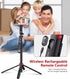 Huryfox 71 inch Selfie Stick Phone Tripod - Tall Cell Phone Holder with Detachable Wireless Remote, Phone Stand
