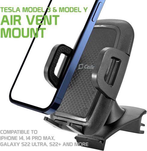 Cellet Air Vent Phone Mount for Tesla Model Y & Model 3, Compatible Phone Holder for Tesla (Vent Mount Full Size)