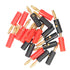 Keenso 20pcs Banana Speaker Cable Plug, 4mm Gold Plated Open Screw Type